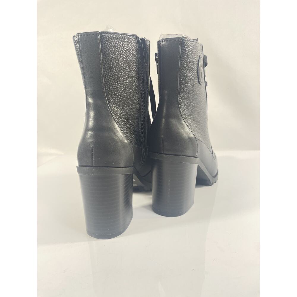 Giani Bernini Boots Womens Size 8.5 Black Keegannp Combat Lace Up Block Heel - Picture 4 of 10